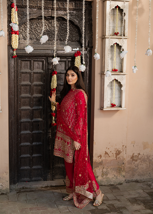 Formal Deep Pink Charmuse Embellished Salwar Suit Online in Dubai UAE Abudhabi Ajman Sharjah