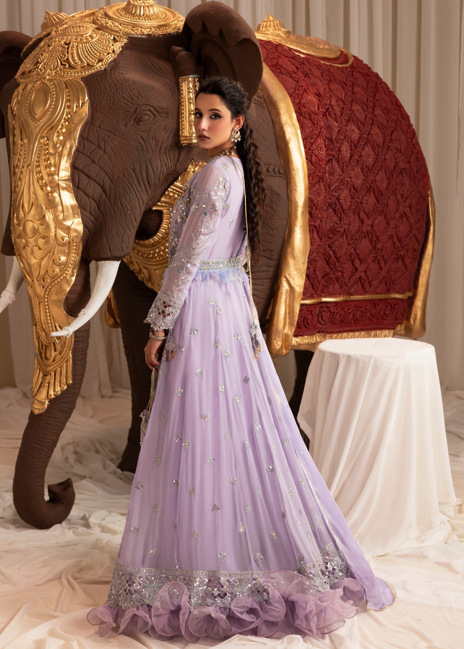 Formal Embellished Chiffon Maxi Dress Online in Sri Lanka India Australia