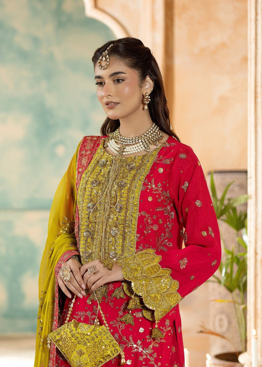 Formal Embroidered Chiffon Lehenga Choli Set Online in Dubai DXB UAE Abudhabi Meena Bazaar