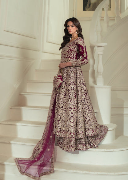 Formal Magenta Net Pakistani Suit Online in Dubai UAE Abudhabi Ajman Sharjah