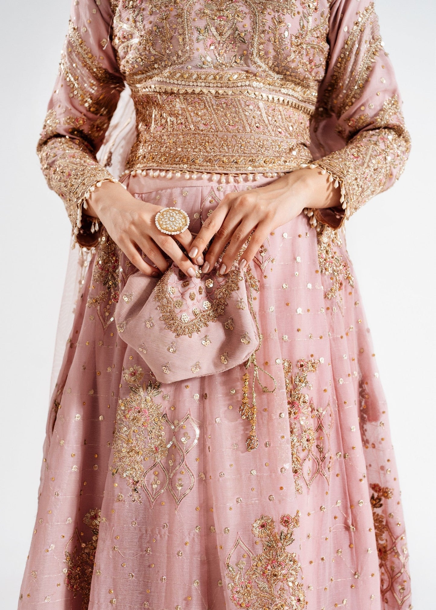 Formal Rose Pink Chiffon Lehenga Set for Wedding Guest Online in Dubai UAE Abudhabi Ajman Sharjah
