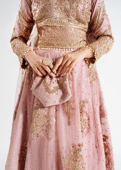 Formal Rose Pink Chiffon Lehenga Set for Wedding Guest Online in Dubai UAE Abudhabi Ajman Sharjah