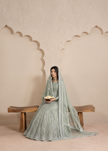 Formal Sea Green Net Lehenga with Dupatta Online in Sri Lanka India Australia
