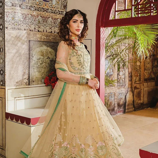 Sequins Embroidered Net Anarkali