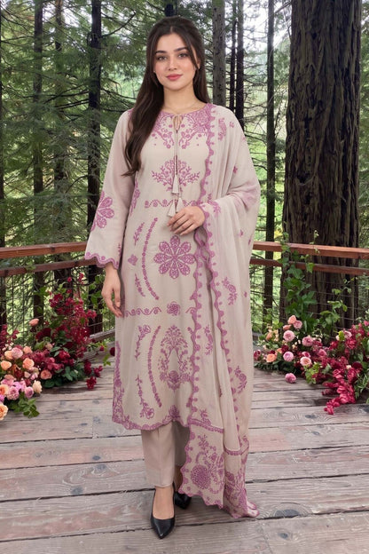 Frost Embroidered Cotton Pakistani Suit Online in Dubai UAE Abudhabi Ajman Sharjah