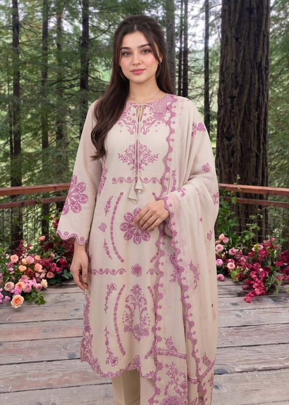 Frost Embroidered Cotton Salwar Kameez Online in KSA Riyadh Saudi Arabia Oman Bahrain Qatar