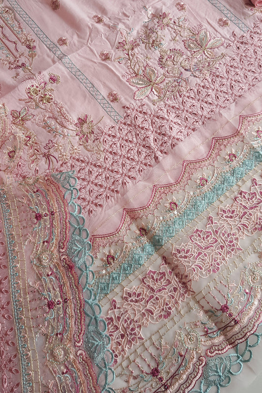 Pastel Pink Chikankari Lawn Suit