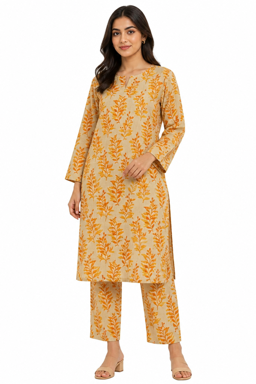 Geometric Floral Printed AirJet Lawn Suit Online in Dubai UAE Abudhabi Ajman Sharjah