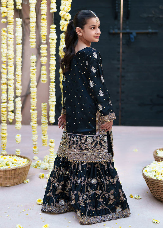 Girls Black Silk Party Wear Lehenga Suit Online in Sri Lanka India Australia
