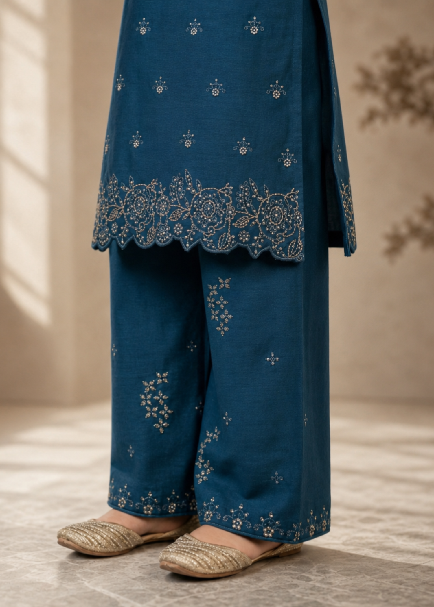 Girls Cotton Embroidered Straight Kurta Salwar Kameez Online in KSA Riyadh Saudi Arabia Oman Bahrain Qatar