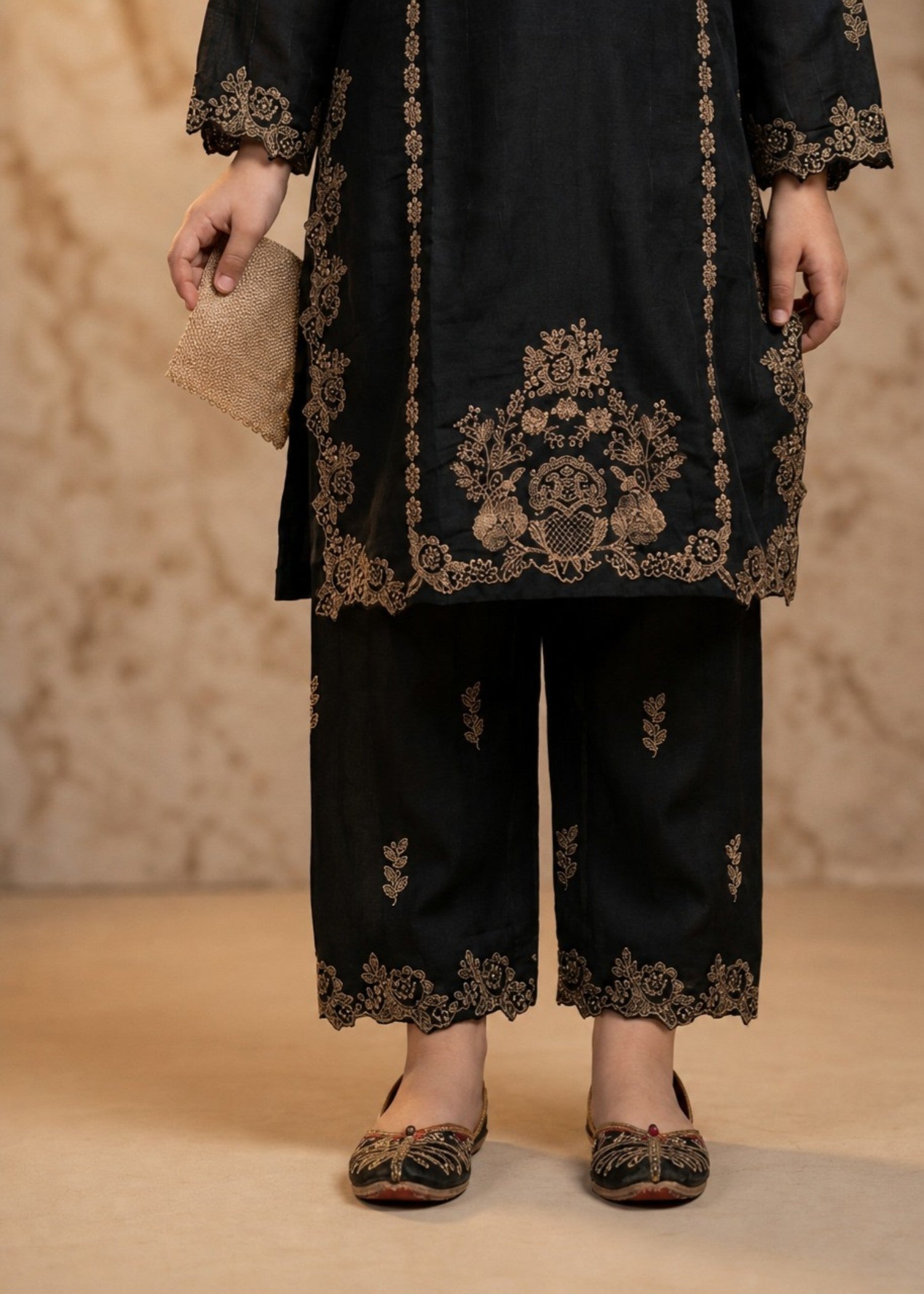 Girls Eastern Embroidered Cotton Suit Online in Sri Lanka India Australia