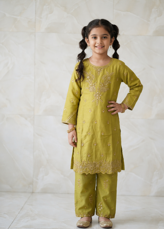 Girls Embroidered Cotton Salwar Suit Online in KSA Riyadh Saudi Arabia Oman Bahrain Qatar