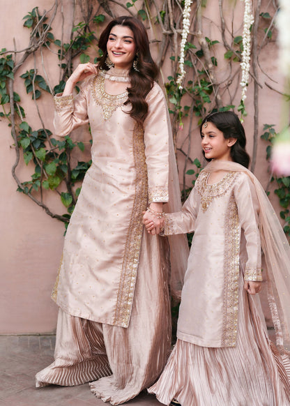Girls Pastel Pink Silk Lehenga Suit Online in Dubai DXB UAE Abudhabi Meena Bazaar