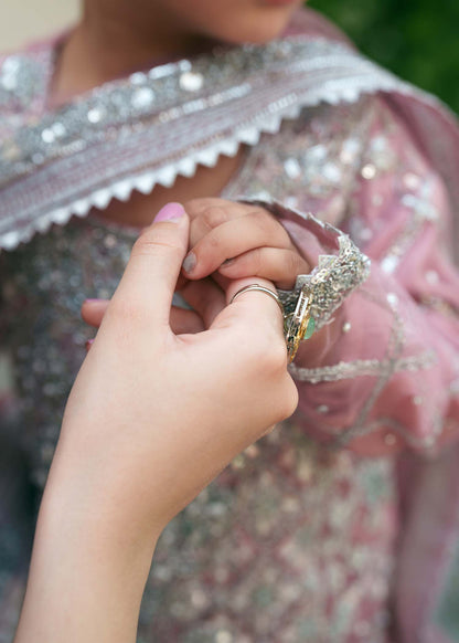 Girls Pink Chiffon Gharara Dress Online in KSA Riyadh Saudi Arabia Oman Bahrain Qatar