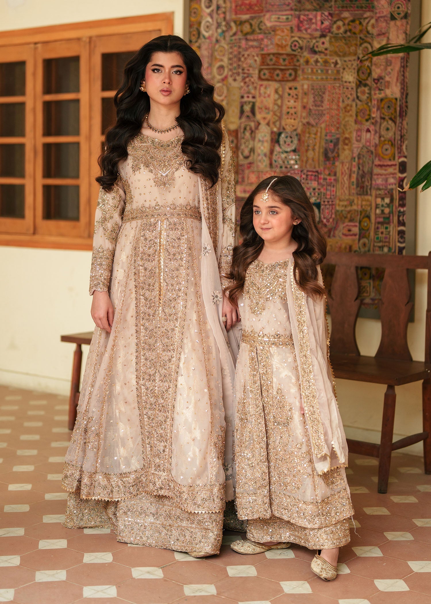Gold Chiffon Festive Dress for Girls Online in KSA Riyadh Saudi Arabia Oman Bahrain Qatar