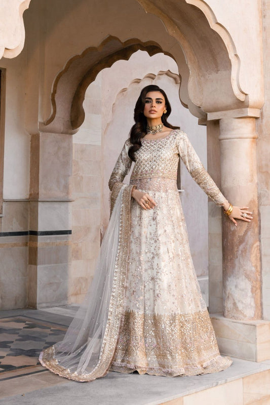 Gold Embellished Net Pishwas Suit Online in Dubai UAE Abudhabi Ajman Sharjah