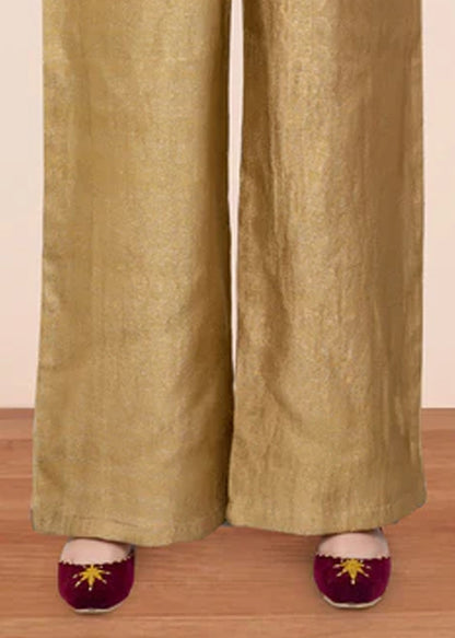 Gold Gharara Tissue Zari Designer Suit Online in UK USA Canada