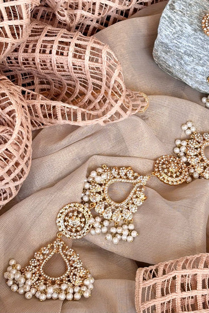 Gold Paranda Hair Accessory for Bridal Mehndi Online in Dubai UAE Abudhabi Ajman Sharjah