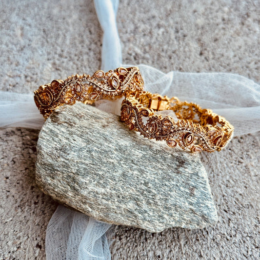 Gold Plated Bangles Set for Women Online in KSA Riyadh Saudi Arabia Oman Bahrain Qatar
