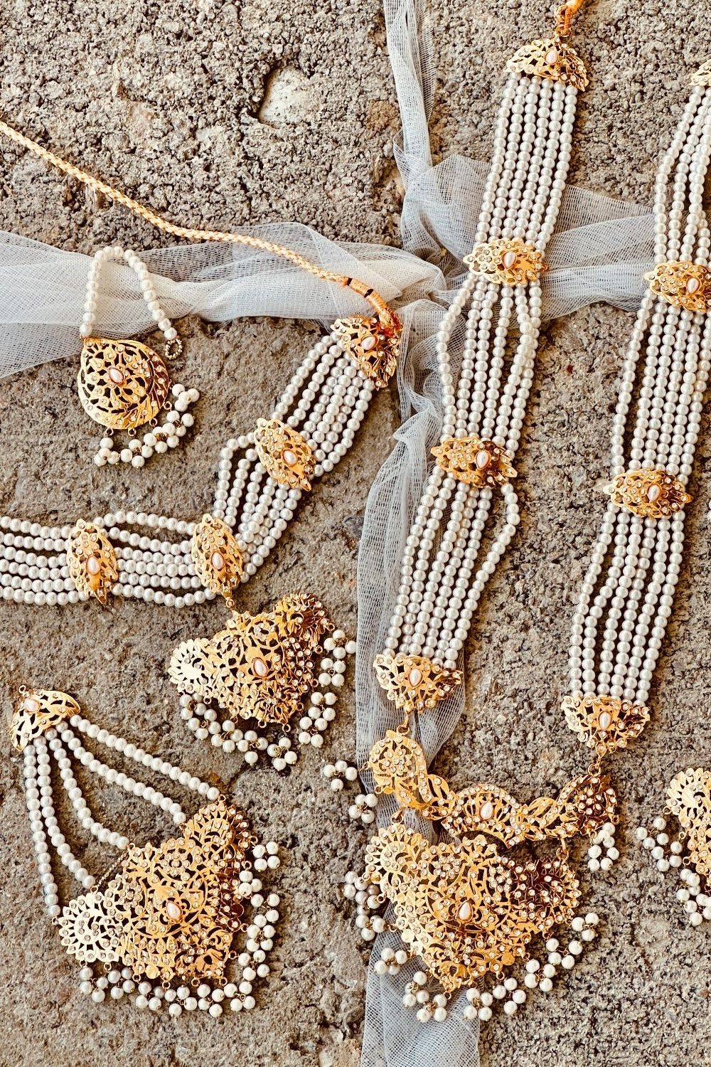Gold Plated Bridal Necklace Set Online in Dubai UAE Abudhabi Ajman Sharjah