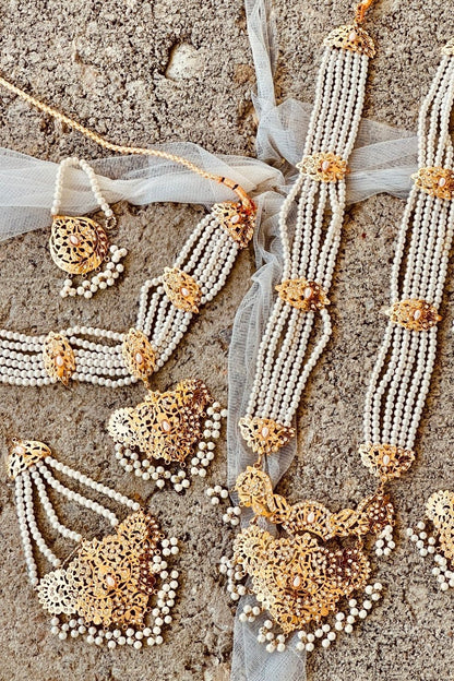 Gold Plated Bridal Necklace Set Online in Dubai UAE Abudhabi Ajman Sharjah
