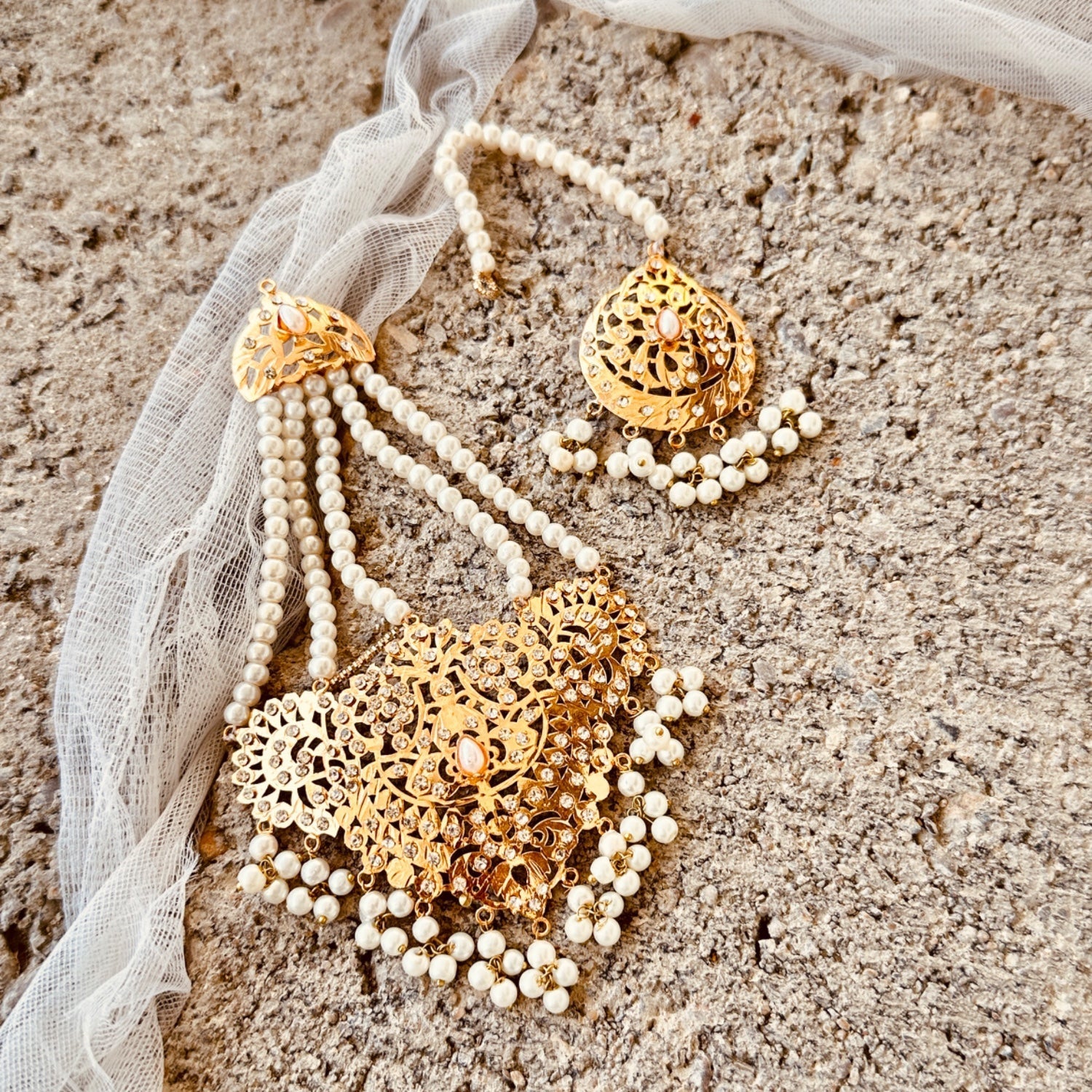 Gold Plated Indian Wedding Jewellery Set Online in Sri Lanka India Australia