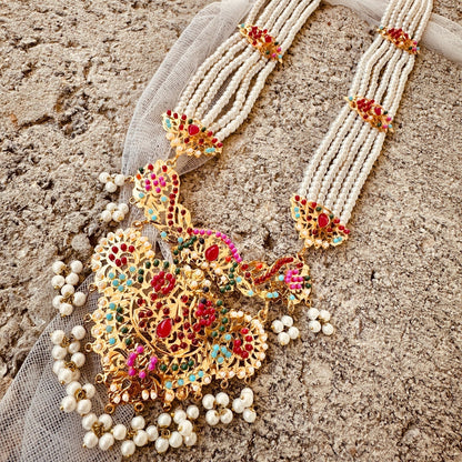 Gold Plated Kundan Bridal Jewellery Set Online in KSA Riyadh Saudi Arabia Oman Bahrain Qatar