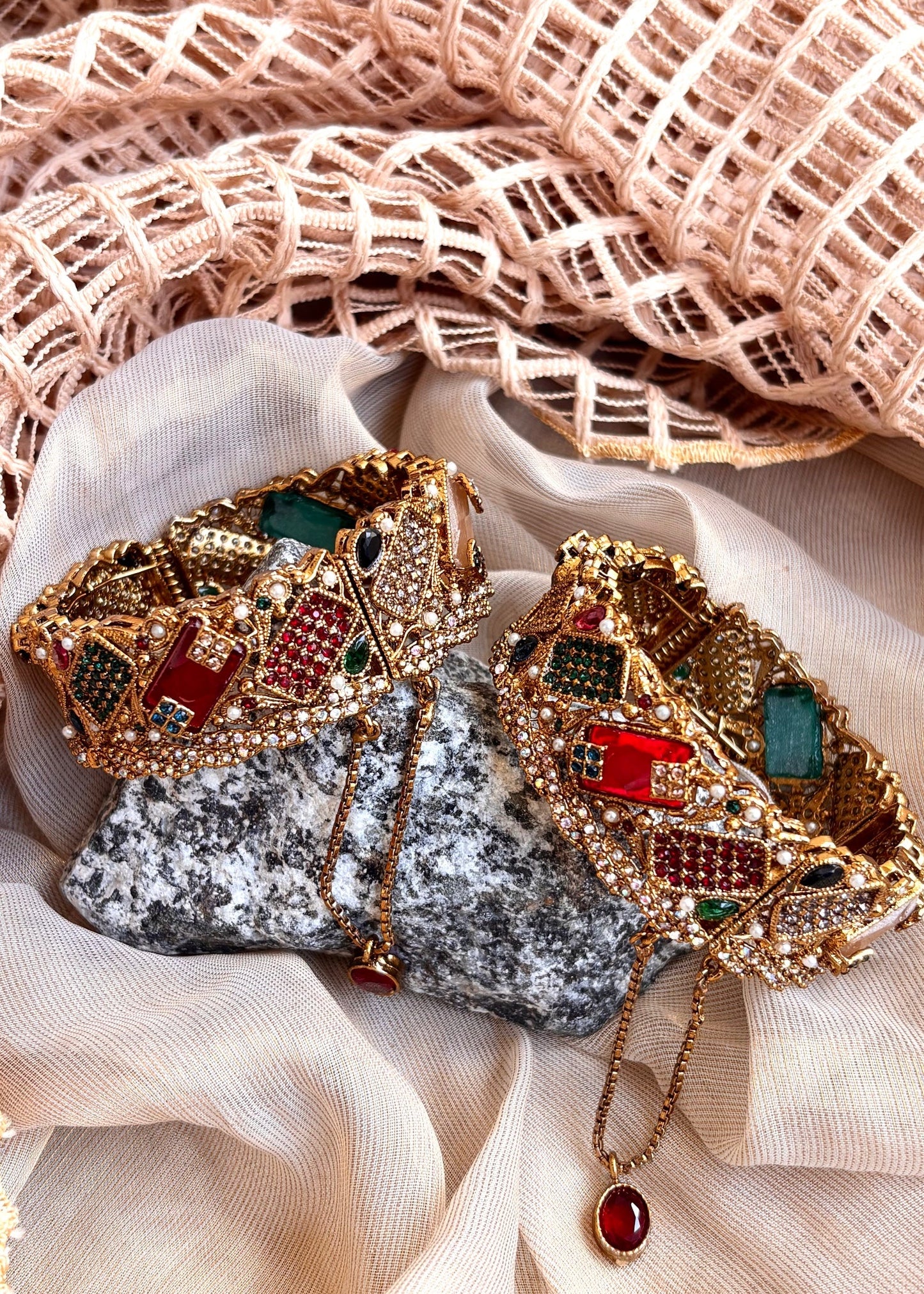 Gold Plated Multi Color Bangles Set Online in KSA Riyadh Saudi Arabia Oman Bahrain Qatar