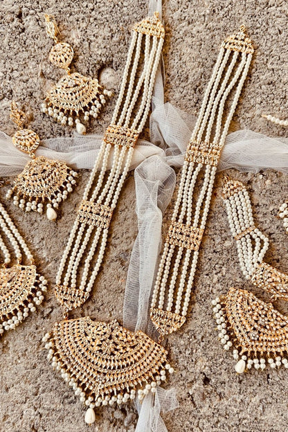 Gold Plated Nizami Mehraab Bridal Necklace Set Online in Dubai UAE Abudhabi Ajman Sharjah