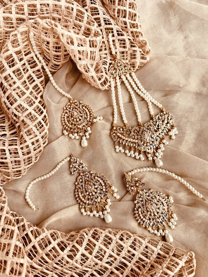 Gold Plated Wedding Necklace Set Online in KSA Riyadh Saudi Arabia Oman Bahrain Qatar