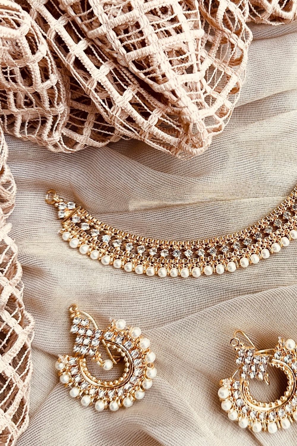 Gold Stone Work Necklace Set Online in Dubai UAE Abudhabi Ajman Sharjah