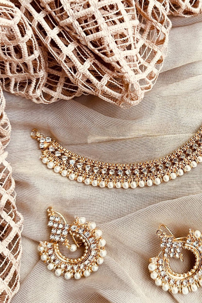 Gold Stone Work Necklace Set Online in Dubai UAE Abudhabi Ajman Sharjah