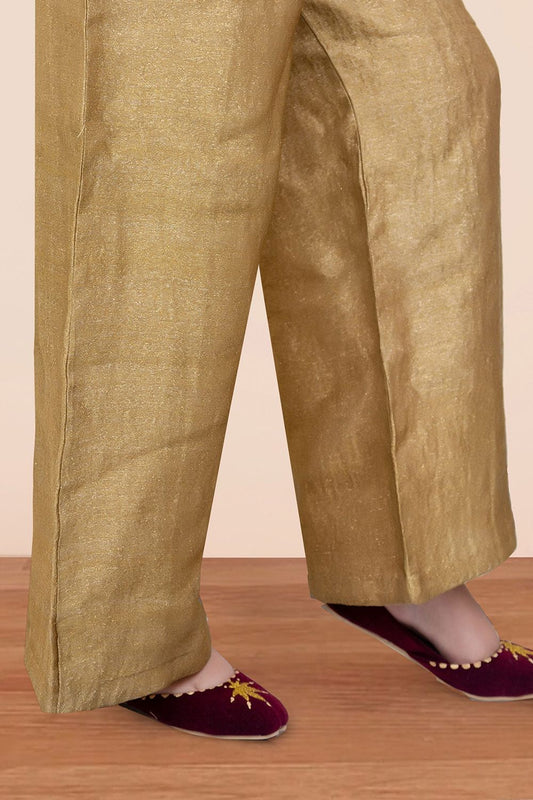 Gold Tissue Zari Pakistani Gharara Suit Online in Dubai UAE Abudhabi Ajman Sharjah