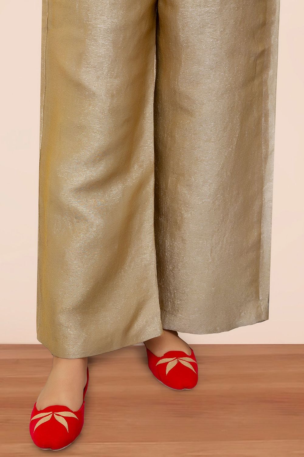 Gold Tissue Zari Stitched Straight Trouser Suit Online in Dubai UAE Abudhabi Ajman Sharjah