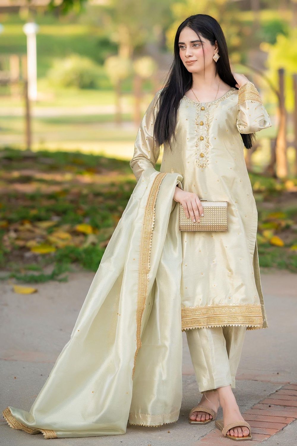 Gold Viscose Festive Long Kurta Suit Online in Dubai UAE Abudhabi Ajman Sharjah