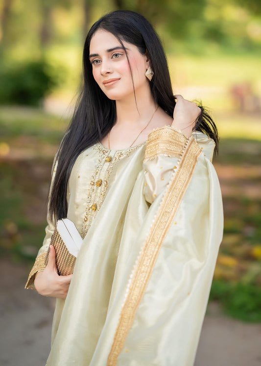 Gold Viscose Kurta Suit for Women Online in Sri Lanka India Australia