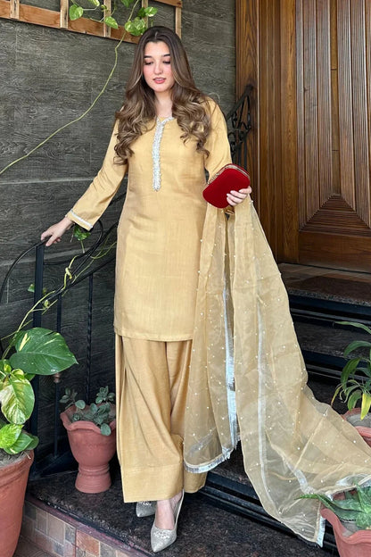 Embellished Farshi Shalwar Suit