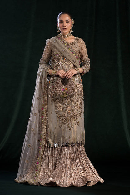 Readymade Pure Maysuri Golden Brown Bridal Sharara