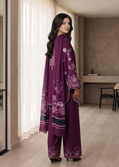 Grape Wine Lawn Cotton Designer Salwar Suit Online in Sri Lanka India Australia