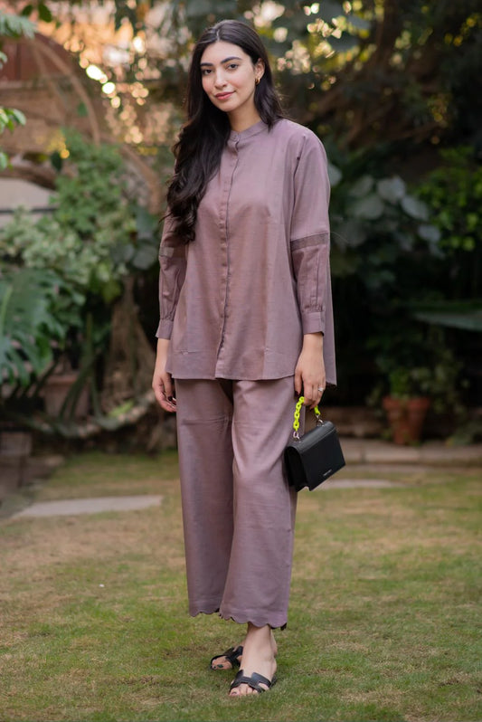 Gray Violet Co-ord Set