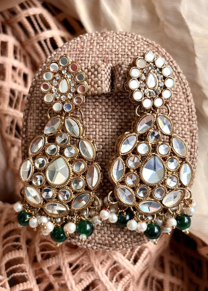 Green Bridal Necklace Set Online in KSA Riyadh Saudi Arabia Oman Bahrain Qatar