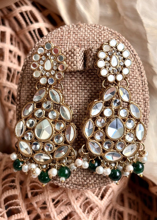 Green Bridal Necklace Set Online in KSA Riyadh Saudi Arabia Oman Bahrain Qatar