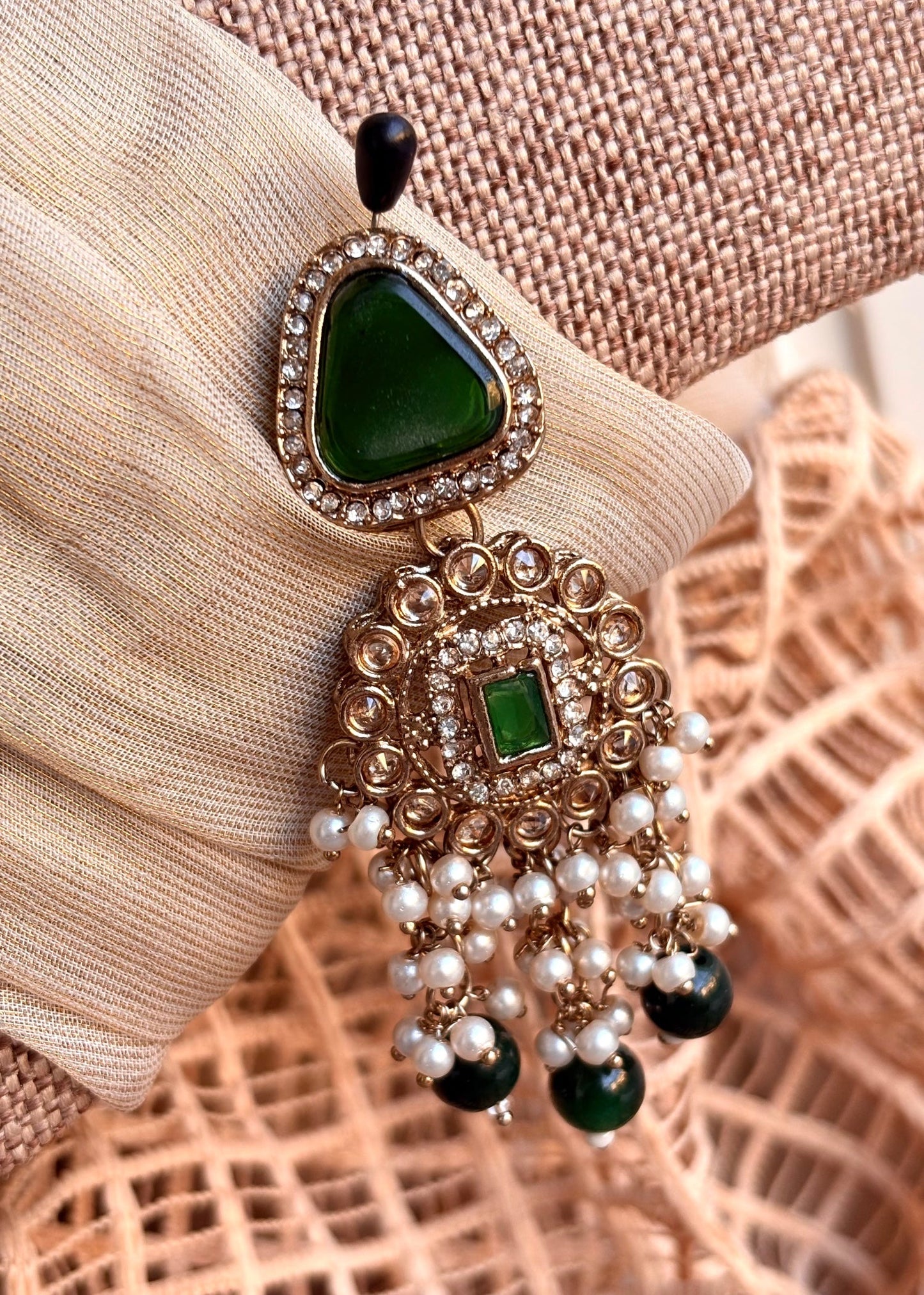 Green Choker Set for Traditional Outfits Online in UK USA Canada