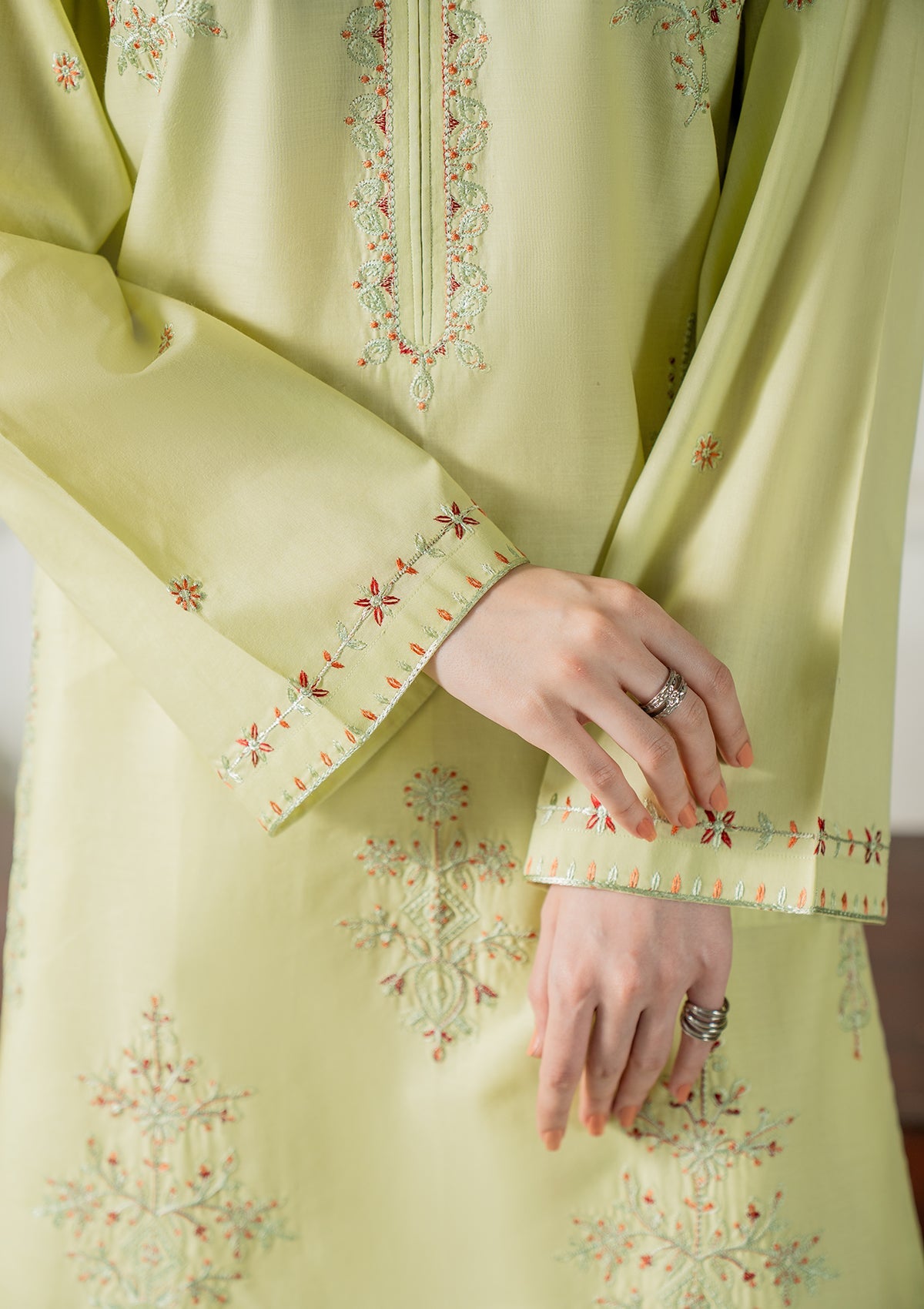 Green Cotton Kurta Set for Women Online in Sri Lanka India Australia