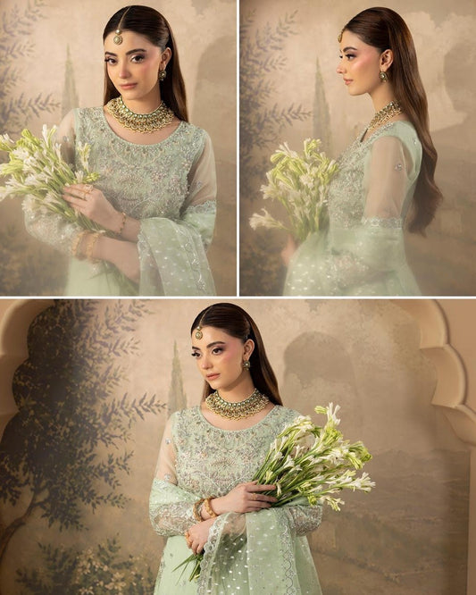 Green Crush Silk Sharara with Embroidered Dupatta Online in Sri Lanka India Australia