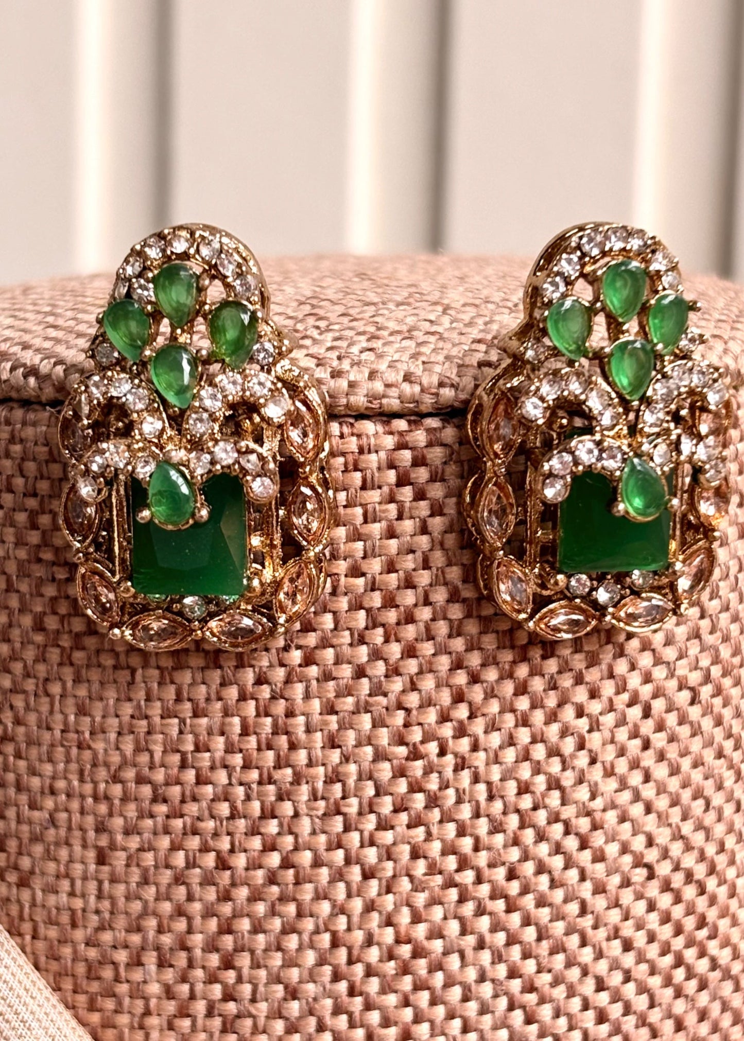 Green Embellished Malaa Set for Saree Online in UK USA Canada