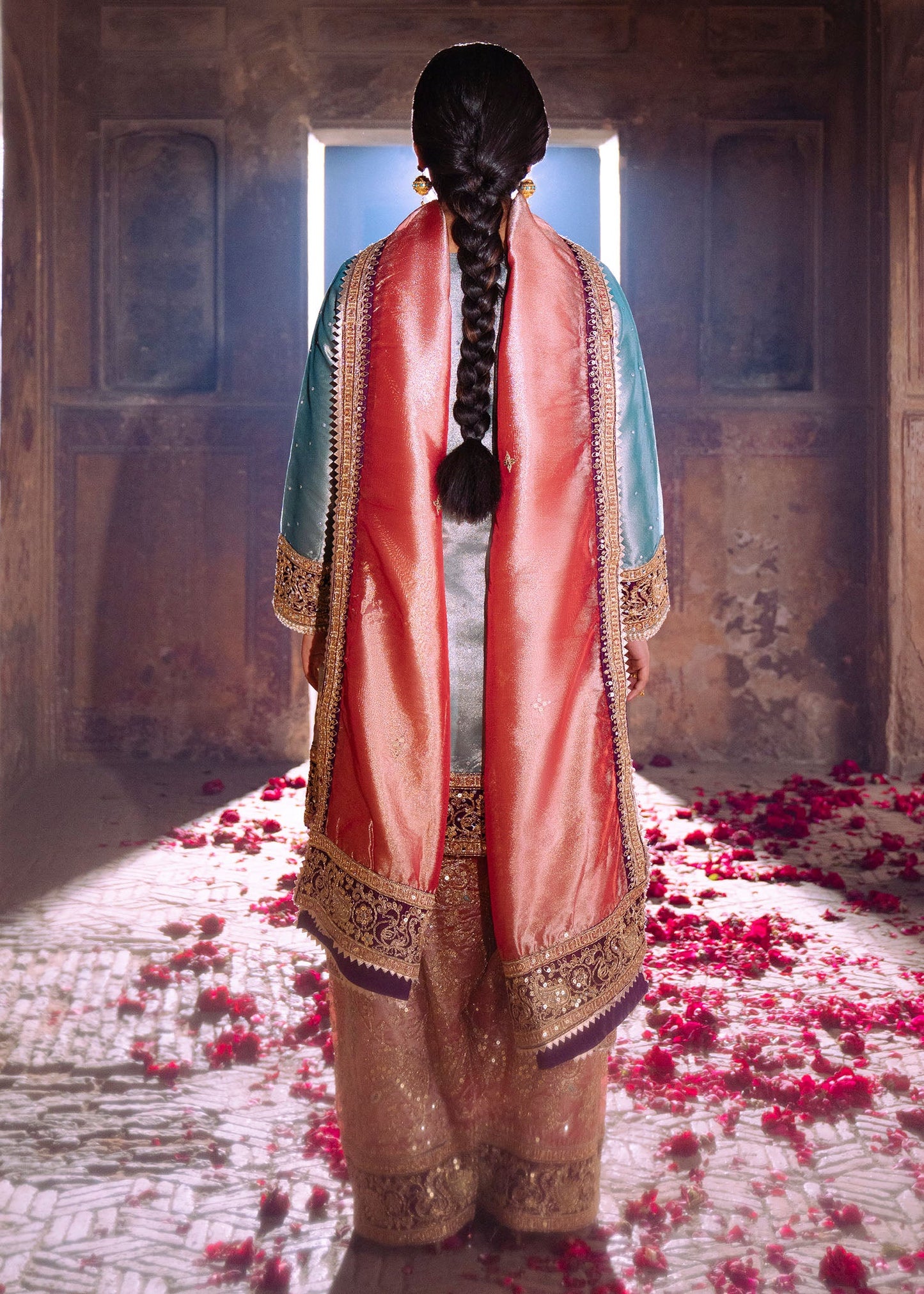 Green Embellished Viscose Lehenga Set Online in UK USA Canada