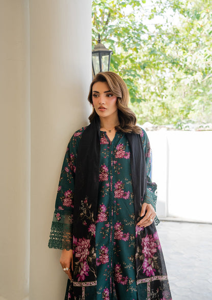 Green Embroidered Lawn Designer Suit Online in Sri Lanka India Australia