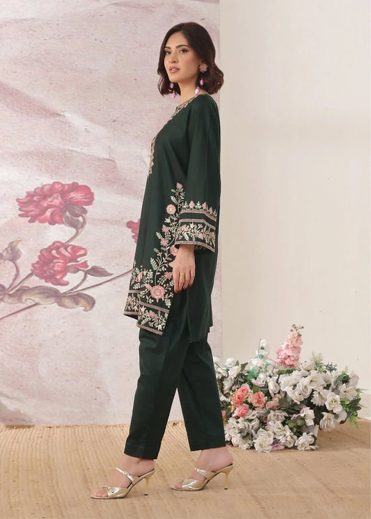 Green Embroidered Lawn Salwar Kameez Online in Sri Lanka India Australia
