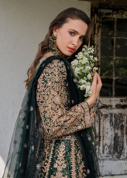 Green Embroidered Net Pakistani Wedding Dress Online in Sri Lanka India Australia